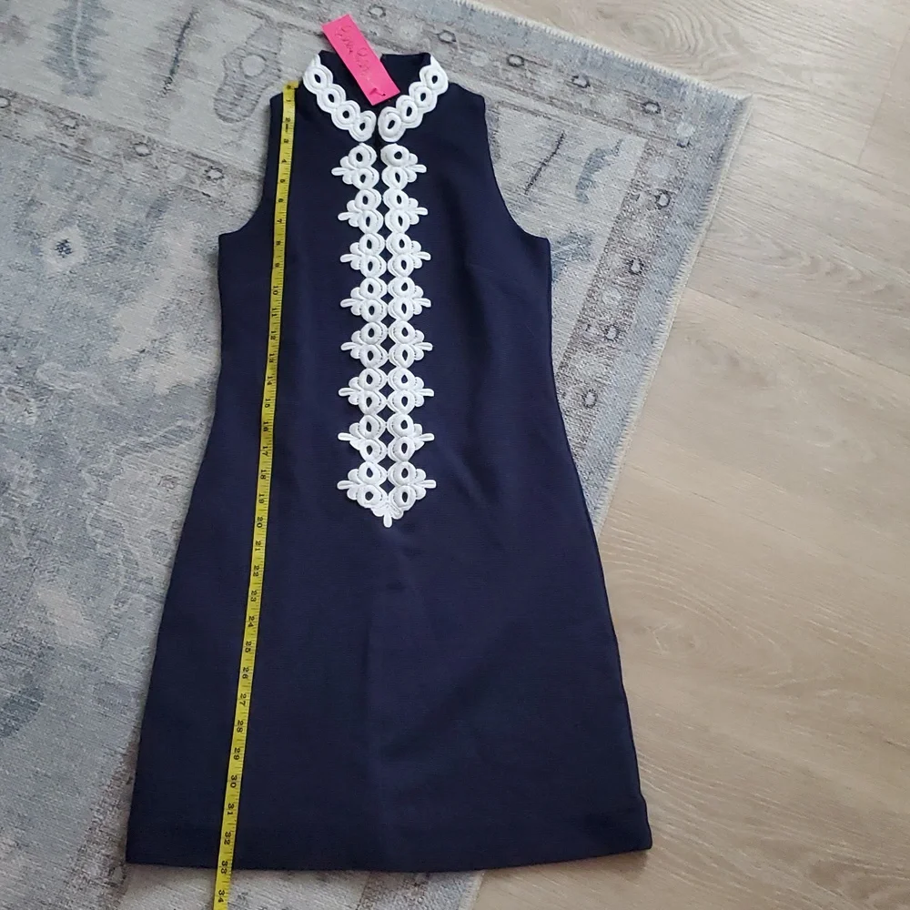 NWT Lilly Pulitzer Callista Shift Dress True Navy White SzXXS